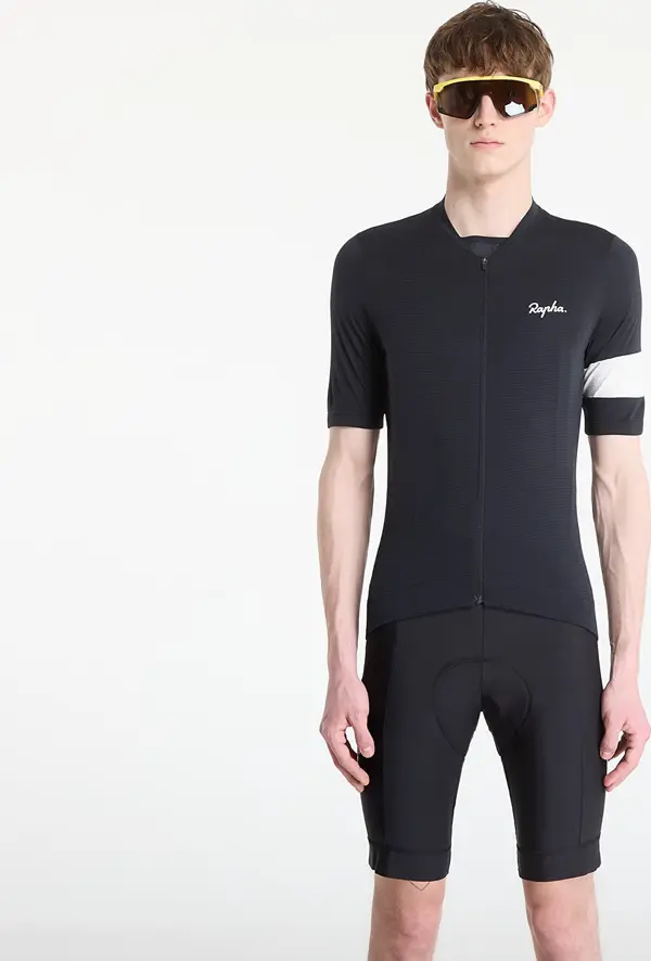 Rapha Dres Rapha Men's Core Lightweight Jersey Black/ White S
