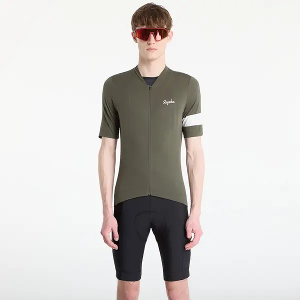 Rapha Dres Rapha Men's Core Lightweight Jersey Dark Green/ White S