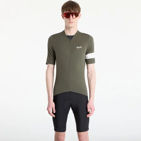 Rapha Dres Rapha Men's Core Lightweight Jersey Dark Green/ White S