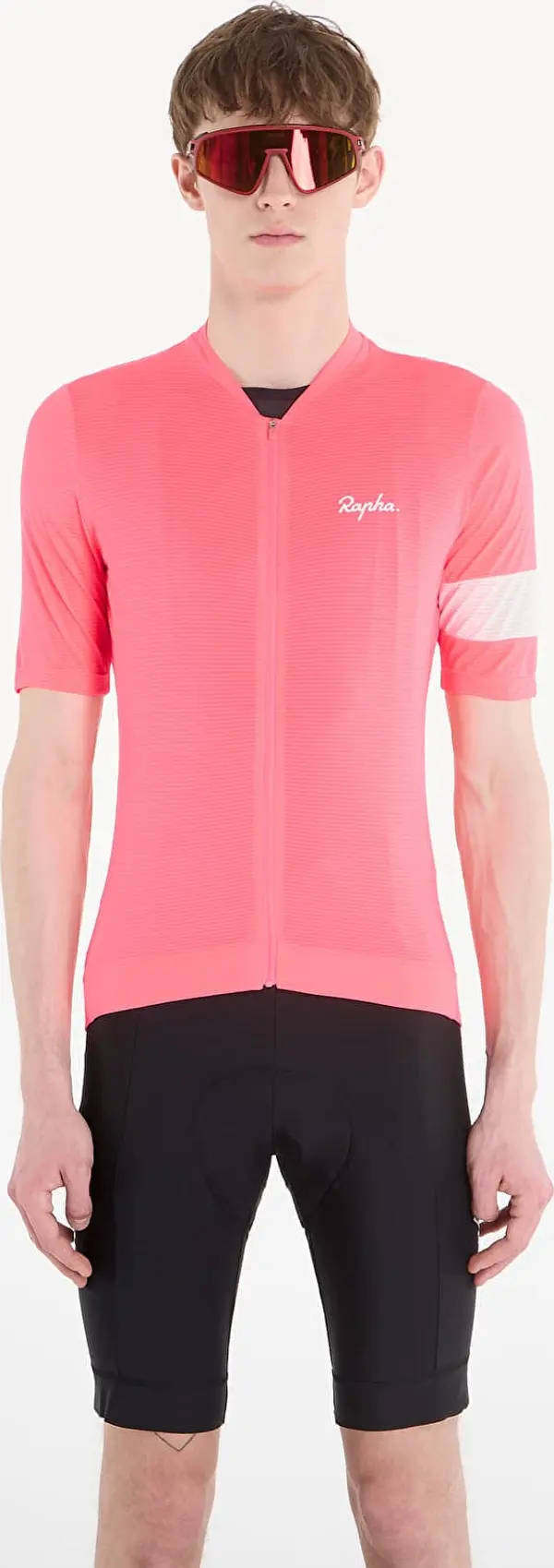 Rapha Dres Rapha Men's Core Lightweight Jersey High-Vis Pink/ White S