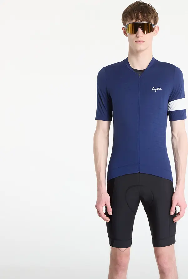 Rapha Dres Rapha Men's Core Lightweight Jersey Navy/ White XL
