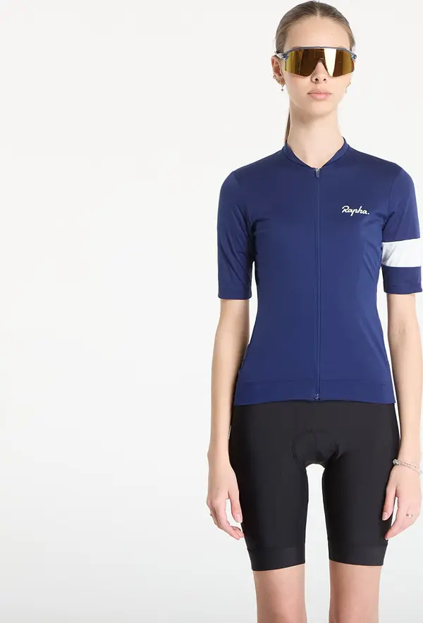Rapha Dres Rapha Women's Core Jersey Blue/ White Stripe M