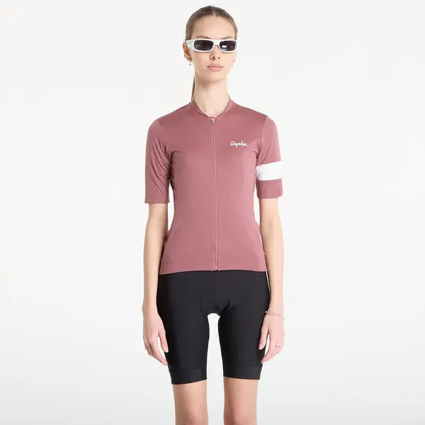 Rapha Dres Rapha Women's Core Jersey Rose Brown/ White M