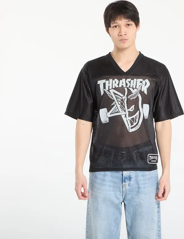 Thrasher Dres Thrasher x Spitfire Thrash & Burn Football Jersey Black M