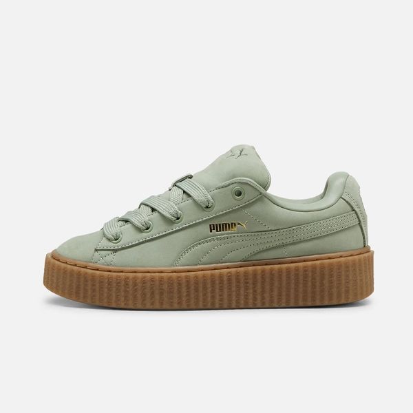 Puma Fenty x Puma Creeper Phatty Nubuck Green Fog-Puma Gold-Gum