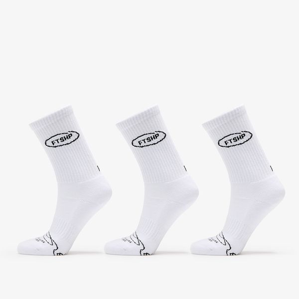 Footshop Footshop Basic Crew Socks 3-Pack White 43-46