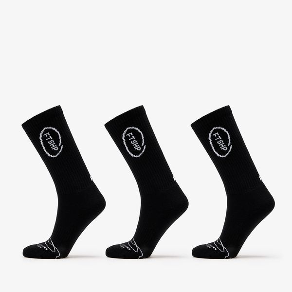 Footshop Footshop High Crew Socks 3-Pack Black 39-42