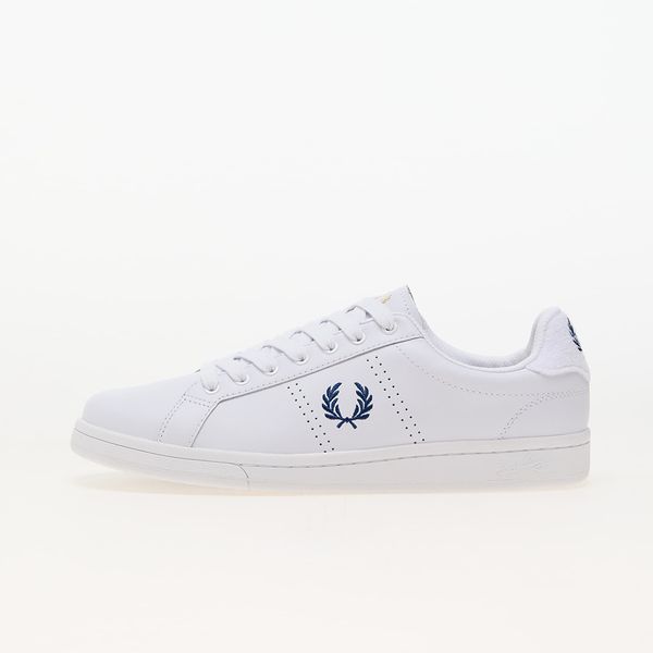 FRED PERRY FRED PERRY B721 Leather/ Towelling Wht/ Shade Cobalt