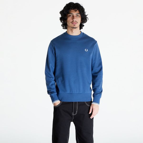 FRED PERRY FRED PERRY Crew Neck Sweatshirt Midnight Blue/ Lghice