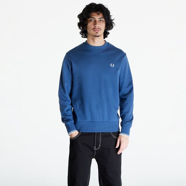 FRED PERRY FRED PERRY Crew Neck Sweatshirt Midnight Blue/ Lghice