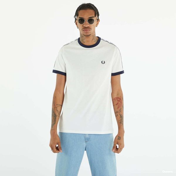 FRED PERRY FRED PERRY Taped Ringer T-shirt Snow White