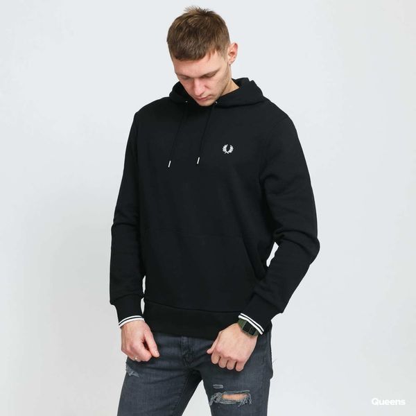 FRED PERRY FRED PERRY Tipped Hooded Sweatshirt Black