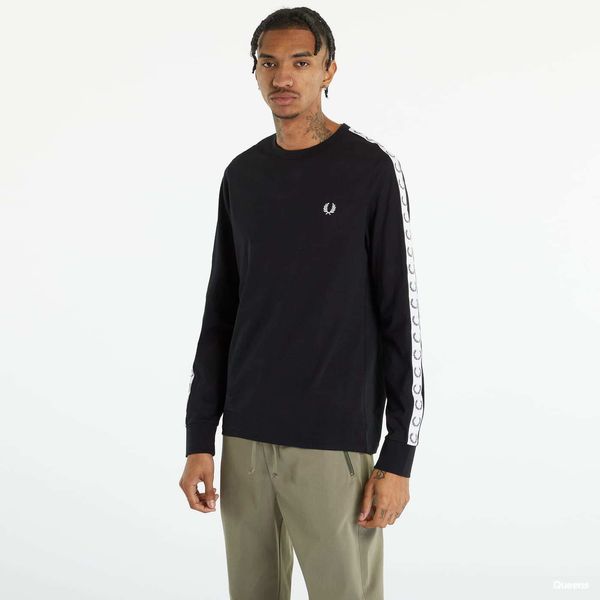 FRED PERRY FRED PERRY Taped Long Sleeve T-shirt Black