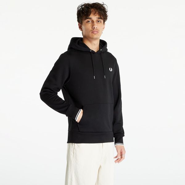 FRED PERRY FRED PERRY Tipped Hooded Sweatshirt Black