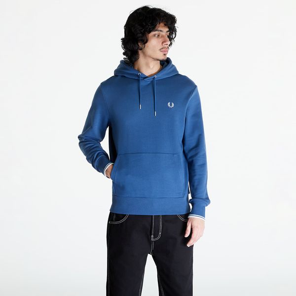 FRED PERRY FRED PERRY Tipped Hooded Sweatshirt Midnight Blue/ Lghice