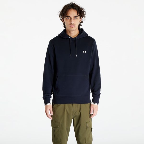 FRED PERRY FRED PERRY Tipped Hooded Sweatshirt Navy
