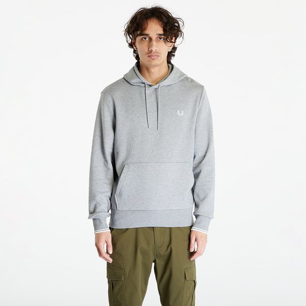 FRED PERRY FRED PERRY Tipped Hooded Sweatshirt Steel Marl