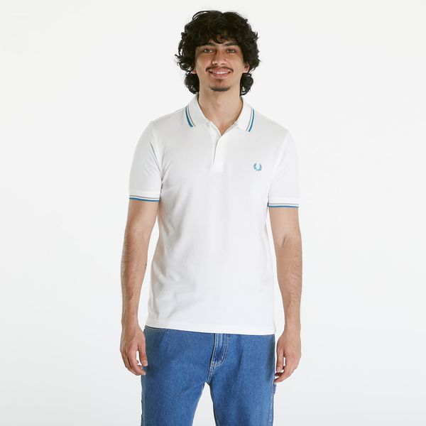 FRED PERRY FRED PERRY Twin Tipped Shirt Snow White/ Warm grey/ Ocean