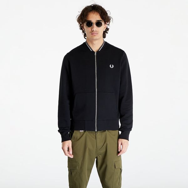 FRED PERRY FRED PERRY Zip Through Sweatshirt Black
