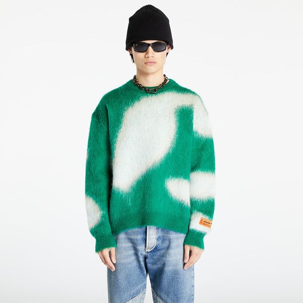 HERON PRESTON HERON PRESTON Aop Knit Crewneck Green/ White