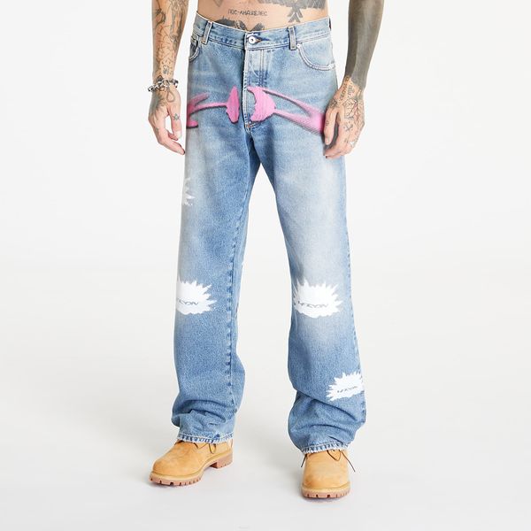 HERON PRESTON HERON PRESTON HP Pattern Reg Denim 5 Pockets Indigo/ White