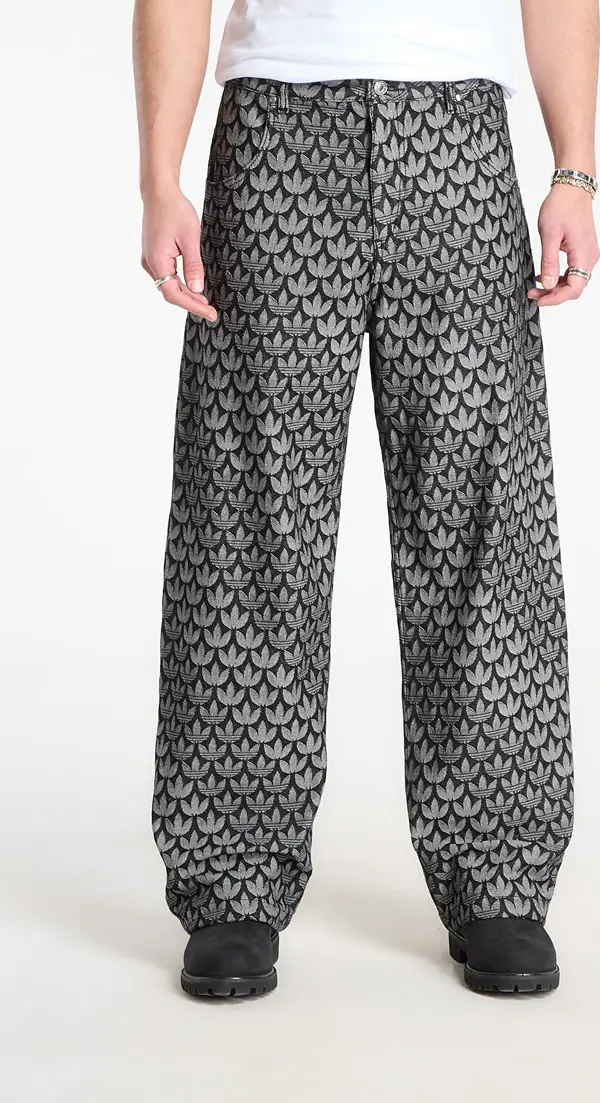 adidas Originals Hlače adidas Denim Loose Monogram Pants Black 35