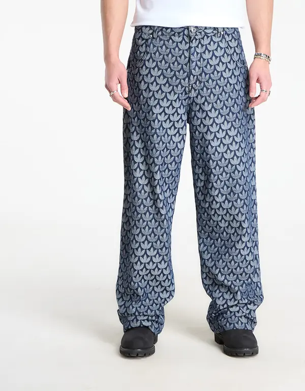 adidas Originals Hlače adidas Denim Loose Monogram Pants Indigo Denim 32