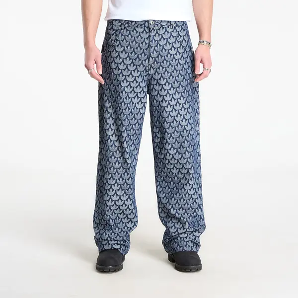 adidas Originals Hlače adidas Denim Loose Monogram Pants Indigo Denim 38