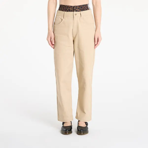 adidas Originals Hlače adidas Firebird Utility Pants Stone Khaki/ Bliss Lilac/ White 26/30