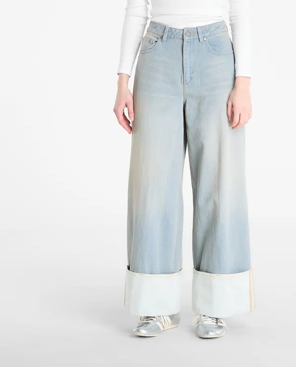 adidas Originals Hlače adidas Vintage Wide Leg Jeans Light Denim/ Off White W28/L30