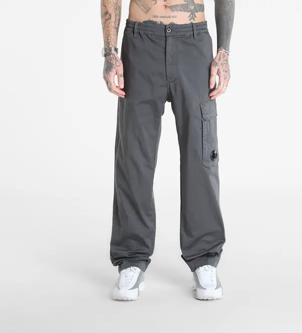 C.P. Company Hlače C.P. Company Stretch Sateen Regular Cargo Pants Gunmetal Grey 50