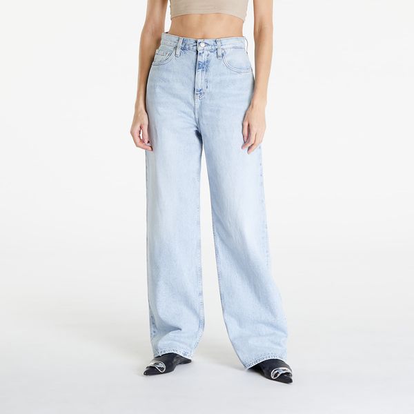 Calvin Klein Hlače Calvin Klein Jeans High Rise Relaxed Denim Light W25/L30