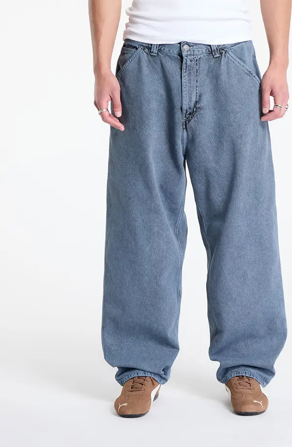 Carhartt WIP Hlače Carhartt WIP OG Single Knee Pant Black/ Blue Fog Garment Dyed XS