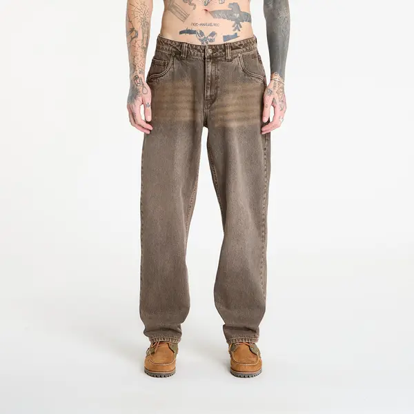DIME Hlače DIME Relaxed Denim Pants Sandblasted Brown 34