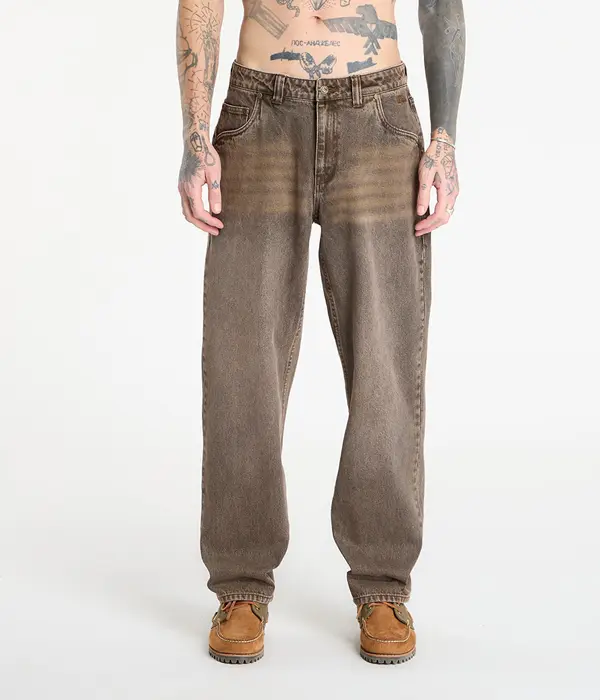 DIME Hlače DIME Relaxed Denim Pants Sandblasted Brown 34