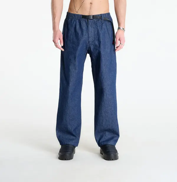 Gramicci Hlače Gramicci Denim Gramicci Pant Straight Fit Rinsed Indigo L
