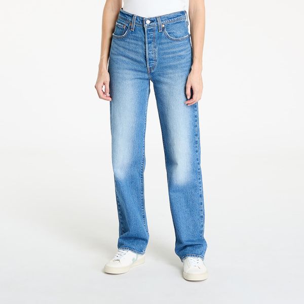 Levi's® Hlače Levi's® Ribcage Full Length Jeans Blue W26/L32