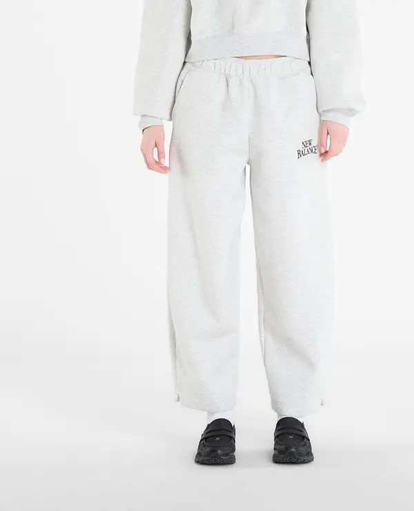 New Balance Hlače New Balance Linear Heritage Fleece Barrel Pant Ash Heather M