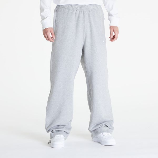 Nike Hlače Nike Solo Swoosh Men's Open-Hem Brushed-Back Fleece Pants Dk Grey Heather/ White L