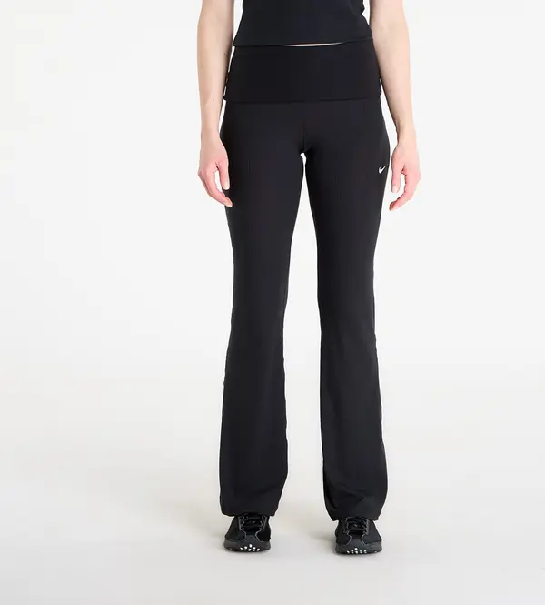 Nike Hlače Nike Sportswear Chill Knit Women's Mid-Rise Tight Ribbed Pants Black/ Sail M