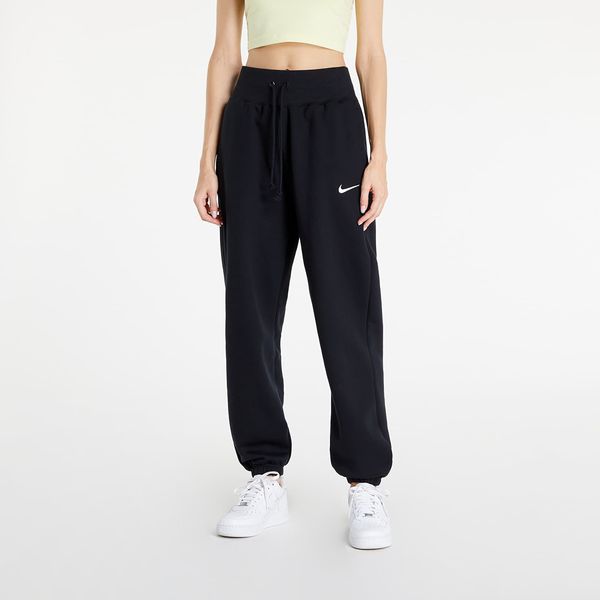 Nike Hlače Nike Sportswear Phoenix Fleece Women's High-Waisted Oversized Sweatpants Black/ Sail XL