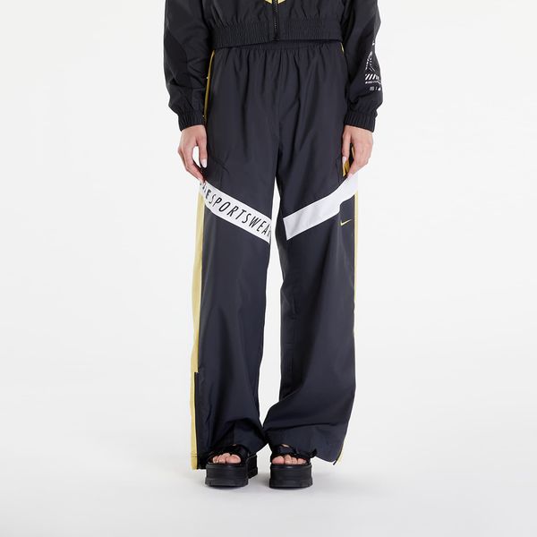 Nike Hlače Nike Sportswear Women's High-Waisted Pants Dk Smoke Grey/ Saturn Gold/ White M