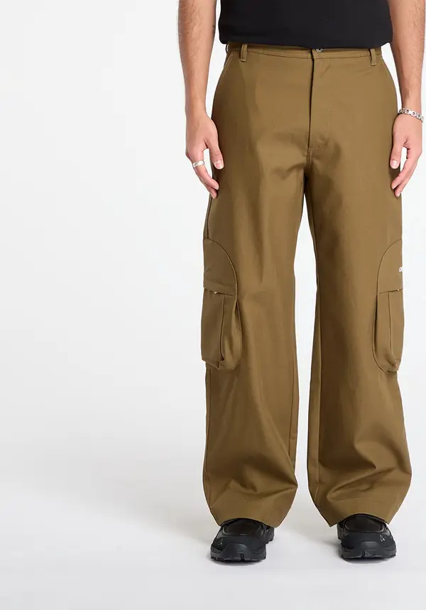 Off-White Hlače Off-White Bookish Cot Round Pocket Cargo Pants Beech/ White 48