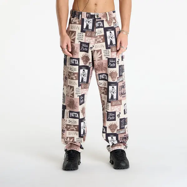Patta Hlače Patta Collage Canvas Pants Multi 36