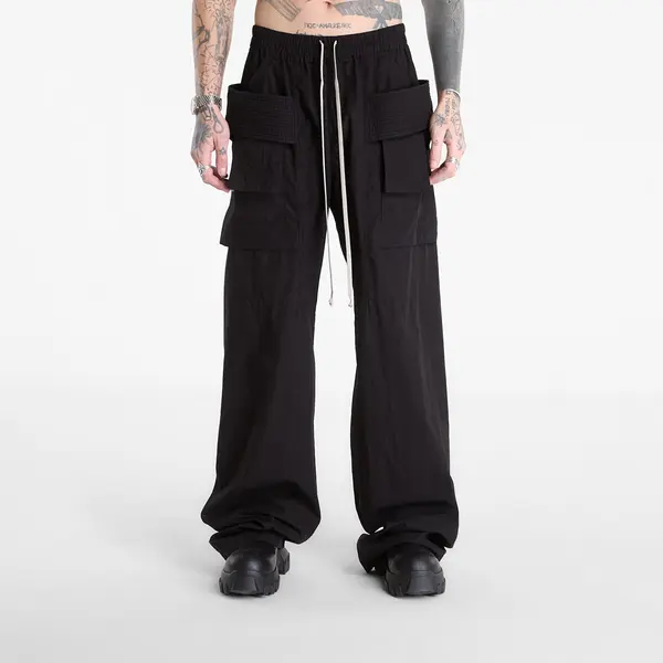 Rick Owens DRKSHDW Hlače Rick Owens DRKSHDW Creatch Wide Cargo Drawstring Pants Black XL