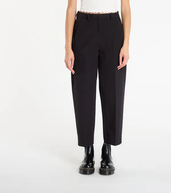 Tommy Hilfiger Hlače Tommy Hilfiger Barrel Leg Gabardine Trousers Black W34