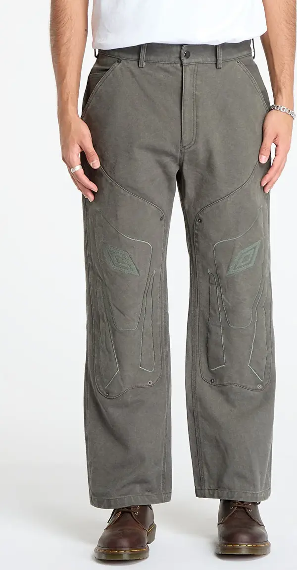 Umbro Hlače Umbro Shinguard Canvas Pants Dark Olive XL