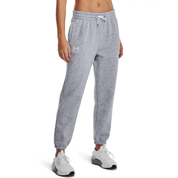 Under Armour Hlače Under Armour Icon Fleece Jogger Mod Gray Light Heather/ White XXL