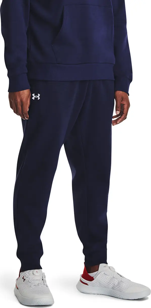 Under Armour Hlače Under Armour Rival Fleece Joggers Midnight Navy/ White M