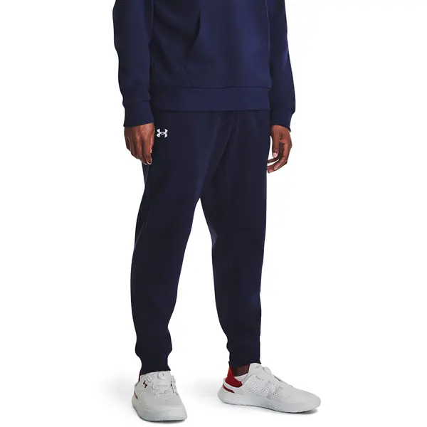 Under Armour Hlače Under Armour Rival Fleece Joggers Midnight Navy/ White S